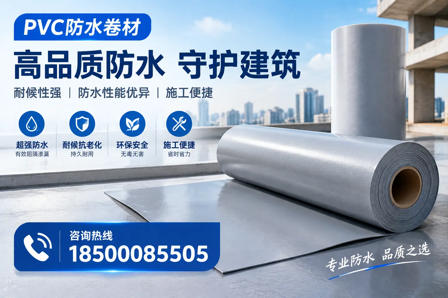 PVC防水卷材的防水效果评测,适合克拉玛依的科学依据